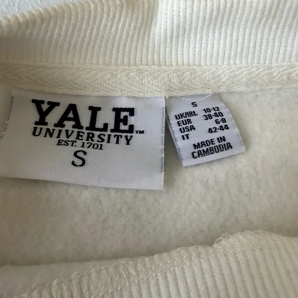 Yale University Sweatshirt Adult Crew Neck Long Sleeve College Sweater White S - Image 6