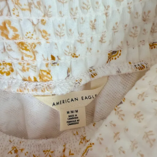 American Eagle NWT Super High Rise Paisley Patchwork Shortie Sweatshorts Medium - Image 5