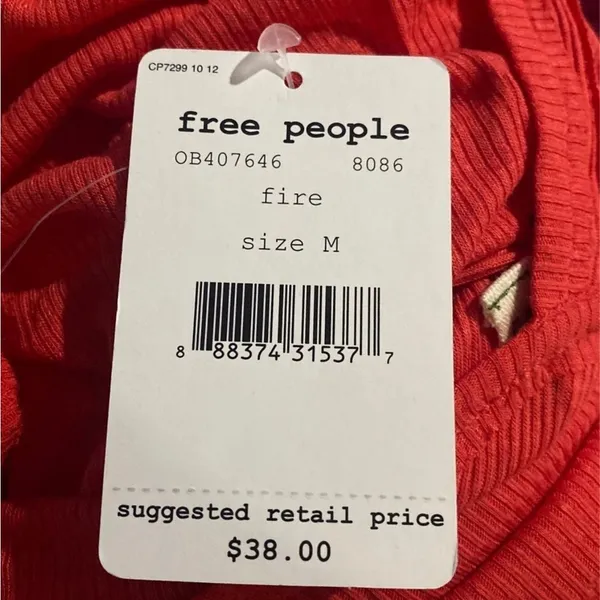 Free People Linen Rib Hot Pocket Tank Fire - Image 10