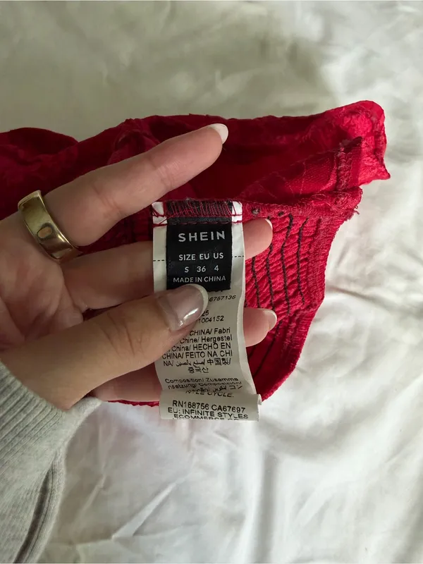 SheIn Red corset shaped top - Image 3