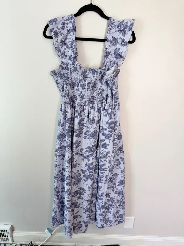 Hill House The Ellie Nap Dress XXL Floral Crepe Lilac Tonal Floral - Image 2