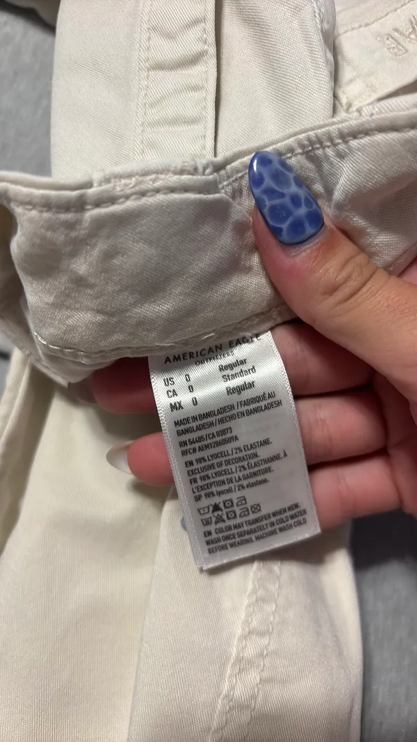 American Eagle Cargo Jeans stretch white - Image 6