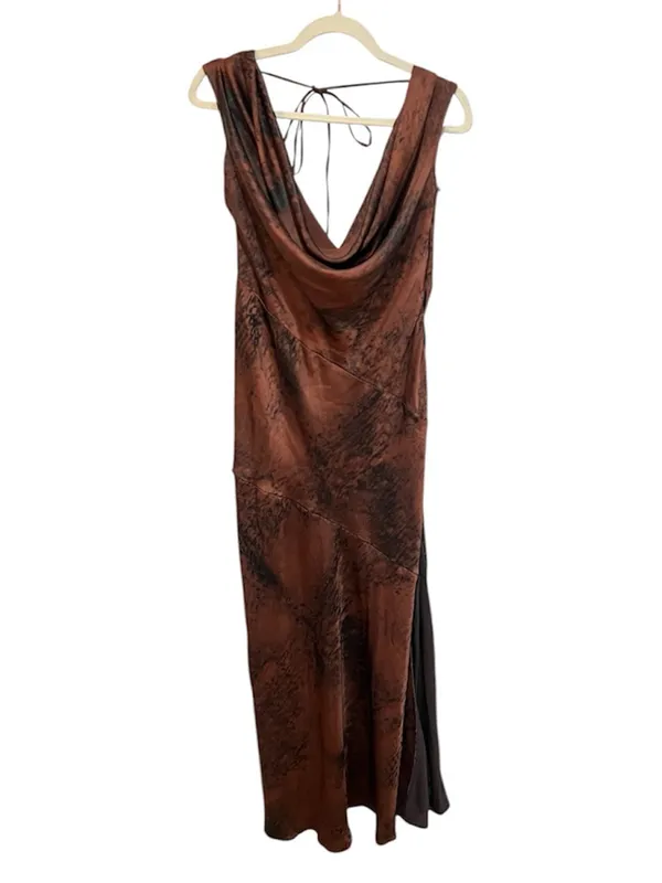 House of CB Alaina Antique Copper Bias Cut Maxi Dress NWT Size Large - Image 6