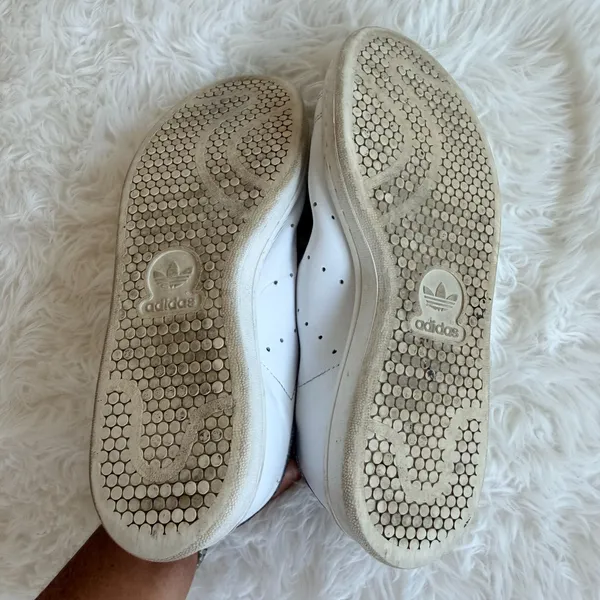 Adidas Stan Smith White and Navy Leather Sneakers M20325 - Image 5
