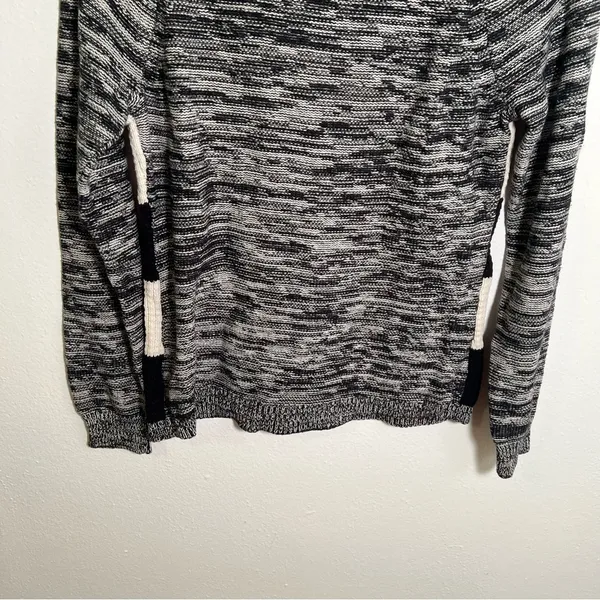 American Living Women's Size Small Crewneck Sweater‎ White Black Stripes Marled - Image 6
