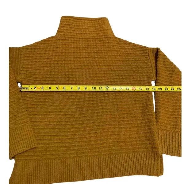 Madewell Belmont Mockneck Sweater Womens XXS Golden Harvest Ribbed Fall Knit - Image 5