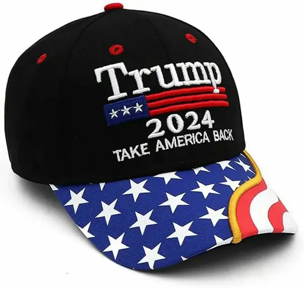 The Great New Donald Trump 2024 Hat Make America Great Again MAGA Flag Ball Cap Hat - Image 4