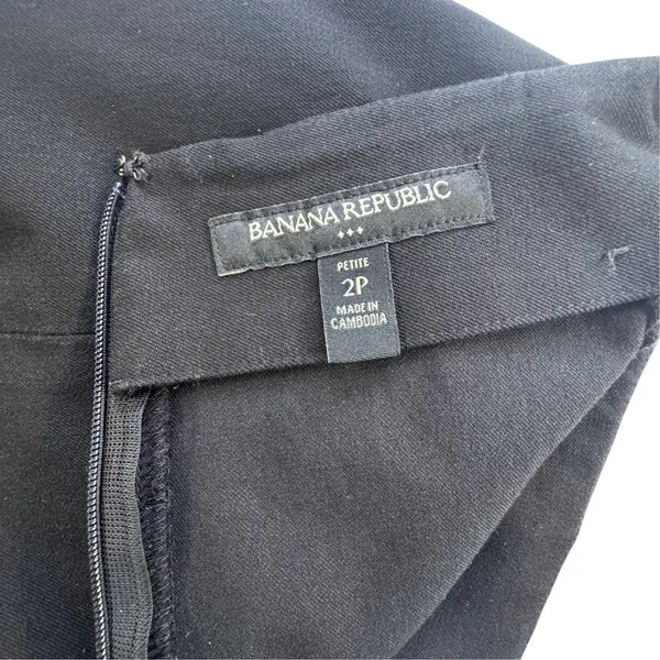 Banana Republic Black Stretch Pencil Skirt Women 2P Petite Professional Workwear - Image 3