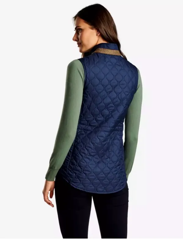NWT Peter Millar Addison Quilted Travel Vest Navy M Medium Golf *CC customized* - Image 4