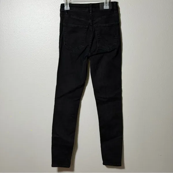 Zara Women Denim‎ High Waisted Black Skinny Jegging Jeans size 4 - Image 5