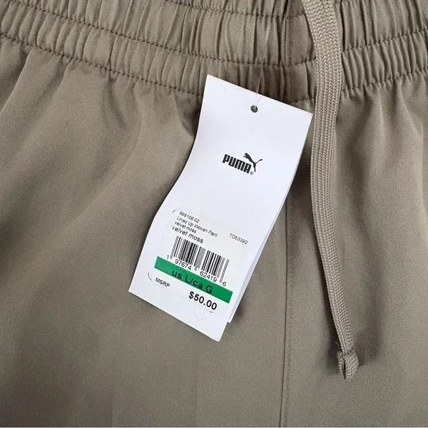 PUMA Lined Up‎ Woven Pants Tan Size Large NWT - Image 4