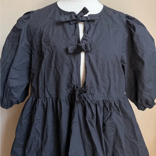 MABLE front bows mini dress Black Size L - Image 2
