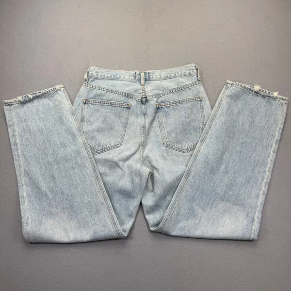 AGOLDE Criss Cross Upsize Jeans Light Wash Blue High Rise Straight Leg Size 28‎ - Image 2