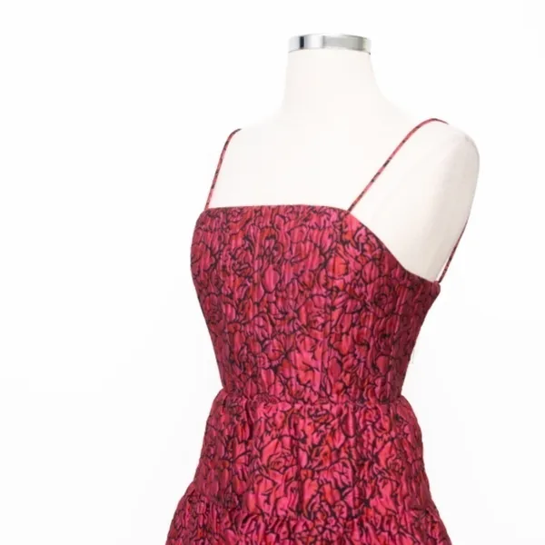 ALICE +‎ OLIVIA. Jamila Fit-&-Flare Dress. - Image 9