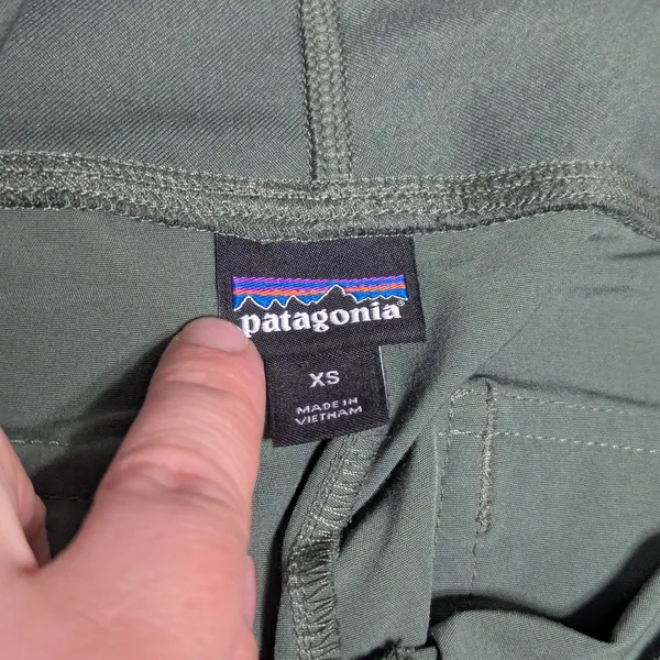 Patagonia Happy Hike Studio Pants Old Growth Green Womens X-Small Olive Gorpcore - Image 3