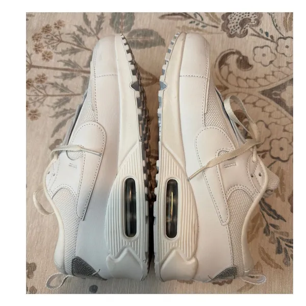 Nike Air Max 90 Futura Studded Swoosh Womens Size 9 White Silver FQ8888-100 - Image 7