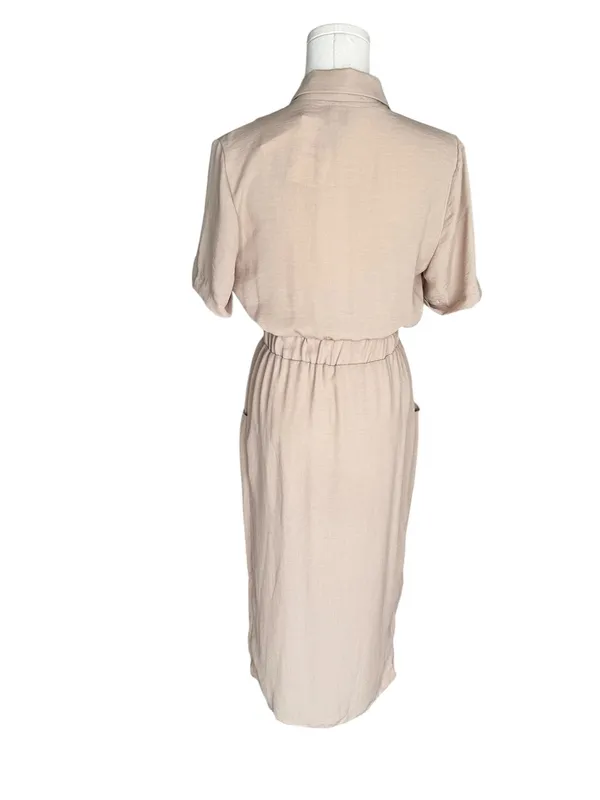ASOS Design - NWT Tuxedo Midi Dress Camel Double Breasted Sz 0 - Image 5