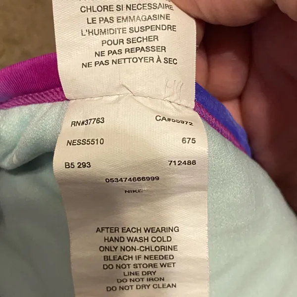 Womens Nike Pink Purple Essentials One-Piece Swimsuit NESS510-675 Size 14‎ - Image 4