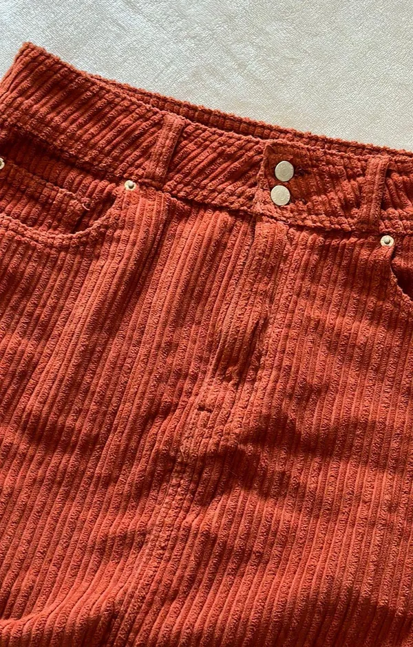 Corduroy Button Front Mini Skirt - Image 5