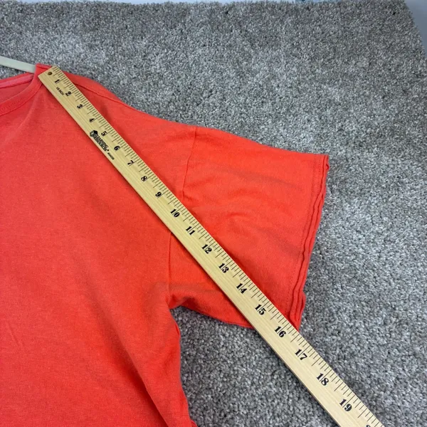 FP Beach Shore to Shore Tunic Top XS Oversized‎ Coral High Low Raw Hem Lagenlook - Image 4