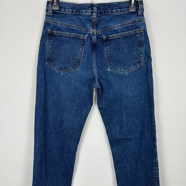 Madewell The Longline Straight Jean Mckinney Wash Dark Blue Rigid US 25 - Image 10