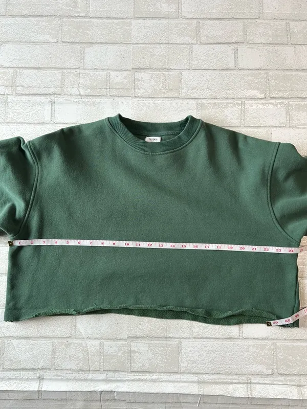 Cotton On Cropped Crewneck Sweatshirt - Green - Image 4