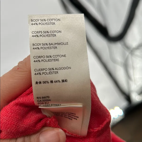 We The Free Free People Red Henley Tunic Top Button Front Slouchy Large - Image 7