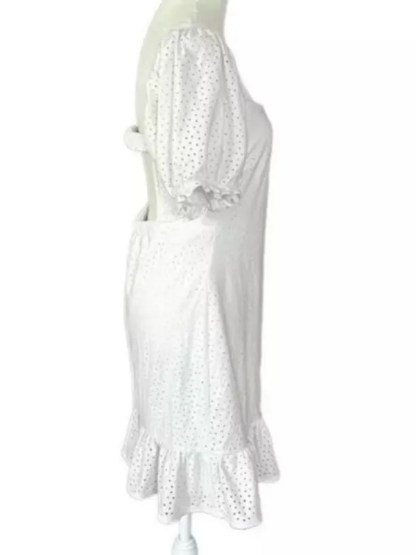 Speechless Eyelet Open Back Boho Prairie Core Mini Dress Sz Large Juniors - Image 4