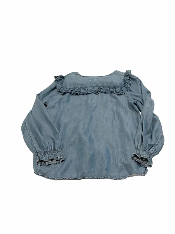 CORTEFIEL chambray top Blue Size 8 - Image 4