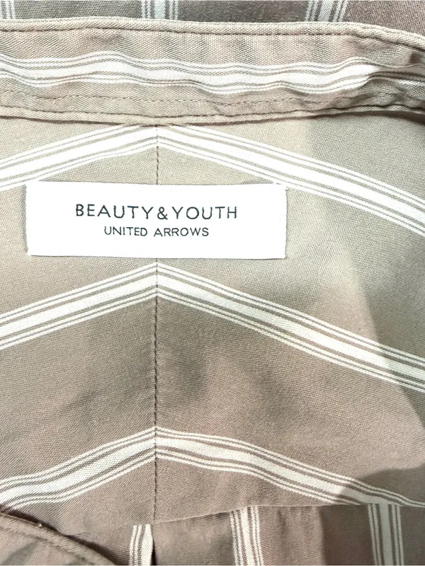 Beauty & Youth United Arrows Women’s Long Stripped Print Blouse Size XS - Image 3