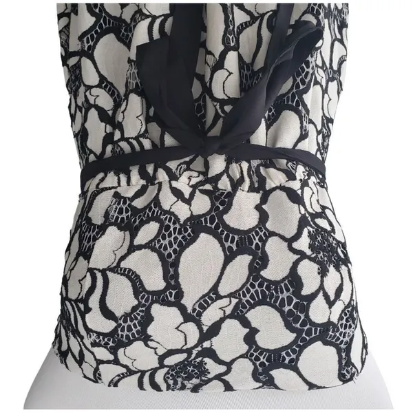 Motherhood Maternity‎ Strapless Dress Lace Floral Black/White Size Small - Image 3