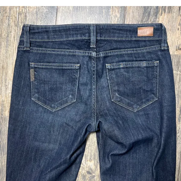 PAIGE Skyline Straight‎ Leg Dark Wash Low Rise Jeans Size 26 Party Stretch EUC - Image 12