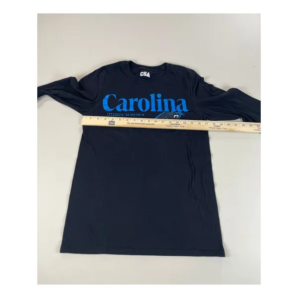 CSA Womens Black Carolina Panthers Long Sleeve Tee M - Image 6