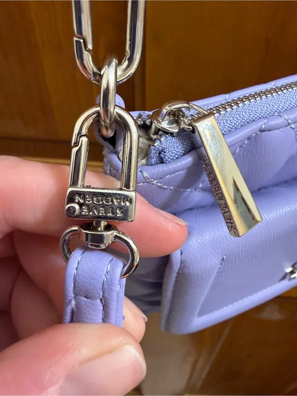 Steve Madden Lavender Quilted Crossbody Bag - Image 9