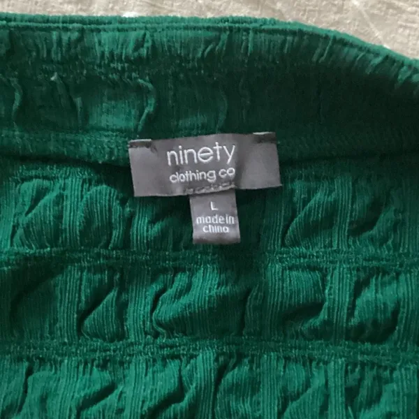 Ninety Deep Green Textured Midi Dress NWOT - Image 4