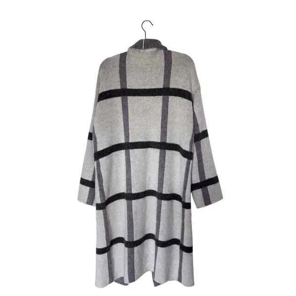 Cyrus Women’s Medium Gray ‎Open Front long Coatigan Cabincore Preppy Cottagecore - Image 6