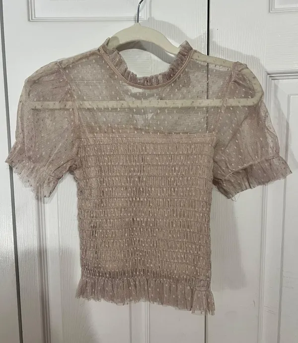 Forever 21 Lettuce-Edge Pointelle Top - Image 2