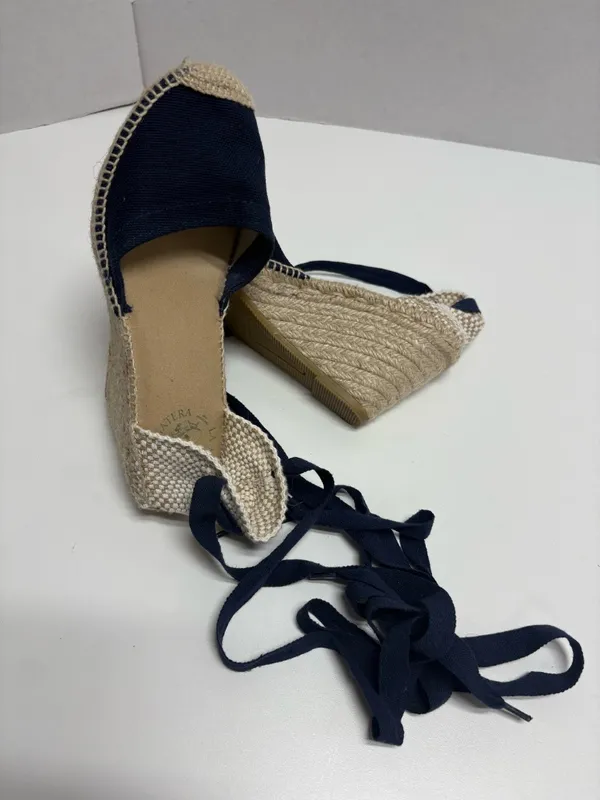 Alpargatera La Manual - Blue Espadrilles‎ With Jute Wedge - Size 37 (6.5 US) - Image 4