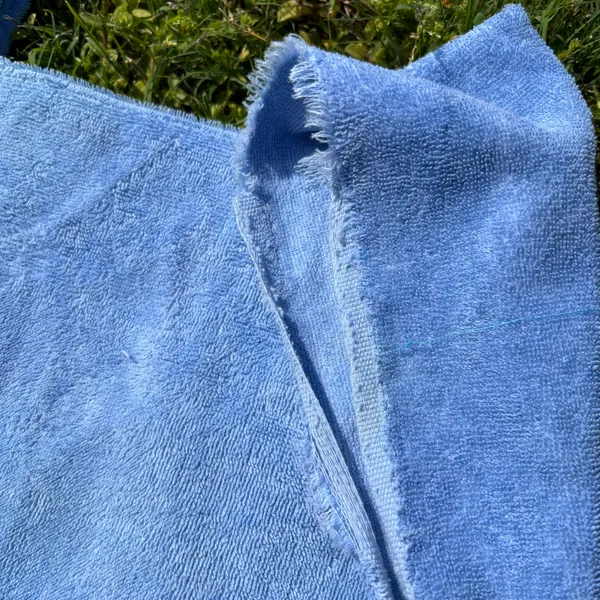 Vintage 70s Grecian Blue Towel Top - Image 4