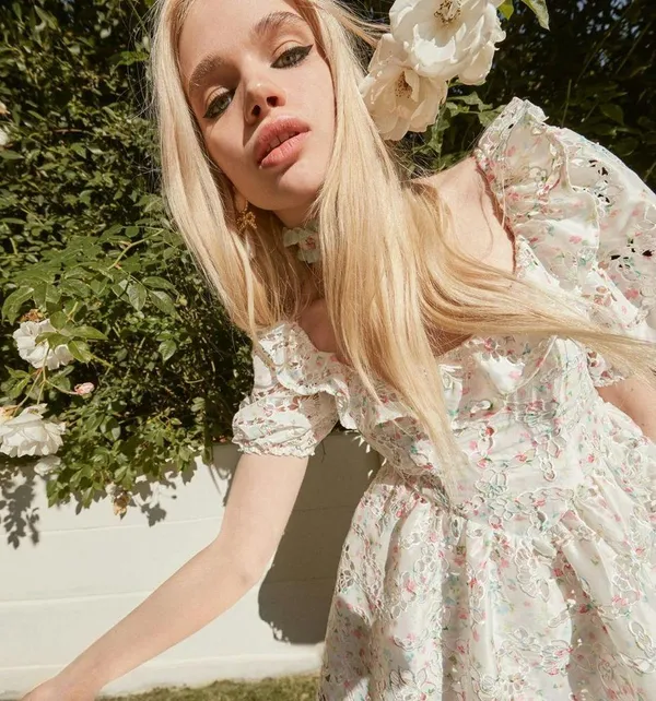 For Love & Lemons Magnolia Mini Dress - Image 6