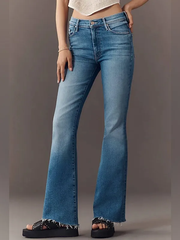 MOTHER The Weekender Not Rough Enough Flare Jeans 26 Raw Hem Sold Out Online - Image 2