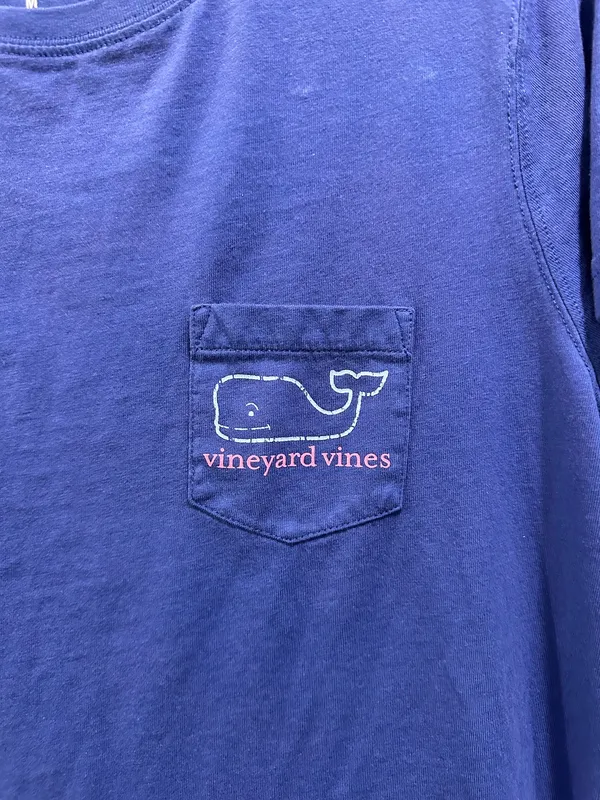 Vineyard Vines Short Sleeve Logo Pocket Tee Royal Blue / Purple - Image 3