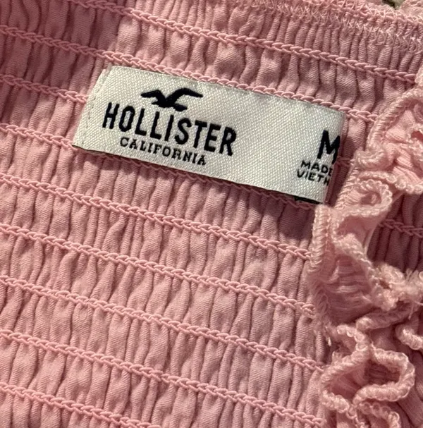 Pink Ruffle Hollister Tank - Image 2