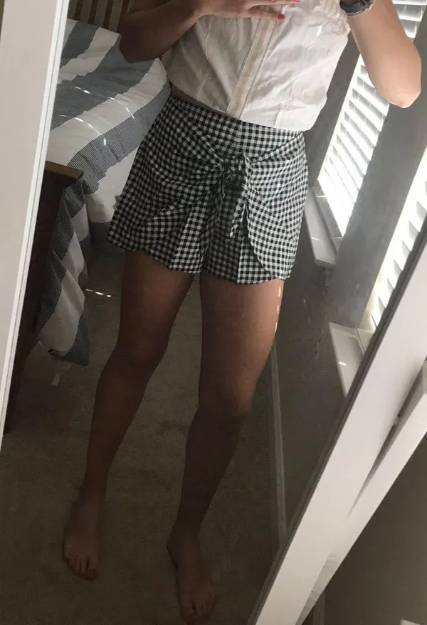 Abercrombie & Fitch Checkered Tie Skort - Image 4