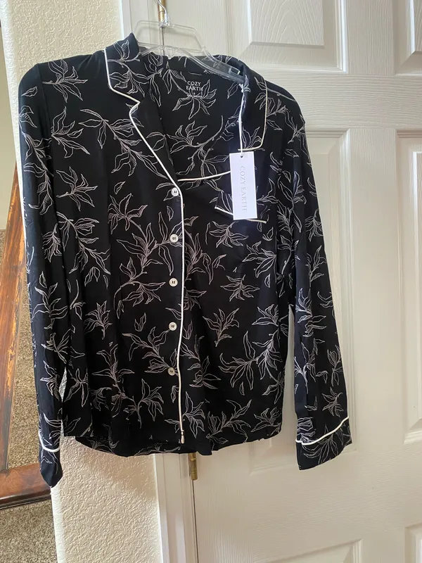 Earth Brand Cozy Earth Lounge Shirt Black - Image 5