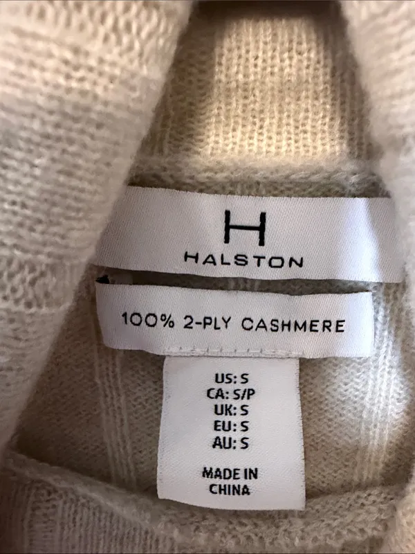 HALSTON‎ 100% 2-Ply Cashmere Turtleneck Sweater Size Small - Image 3