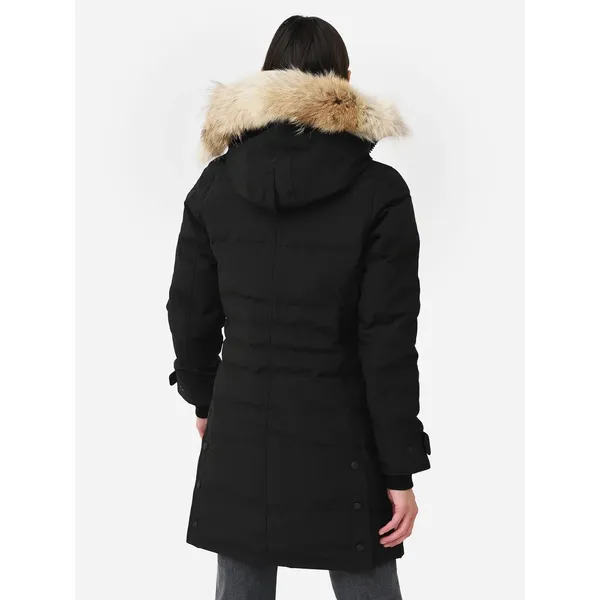 Canada Goose Black Lorette Parka 2090L Down‎ Winter Coat Fur Trim Hood Size XS - Image 3