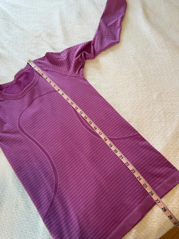 Lululemon Swiftly Tech Long Sleeve Shirt Purple Stripe - Image 6