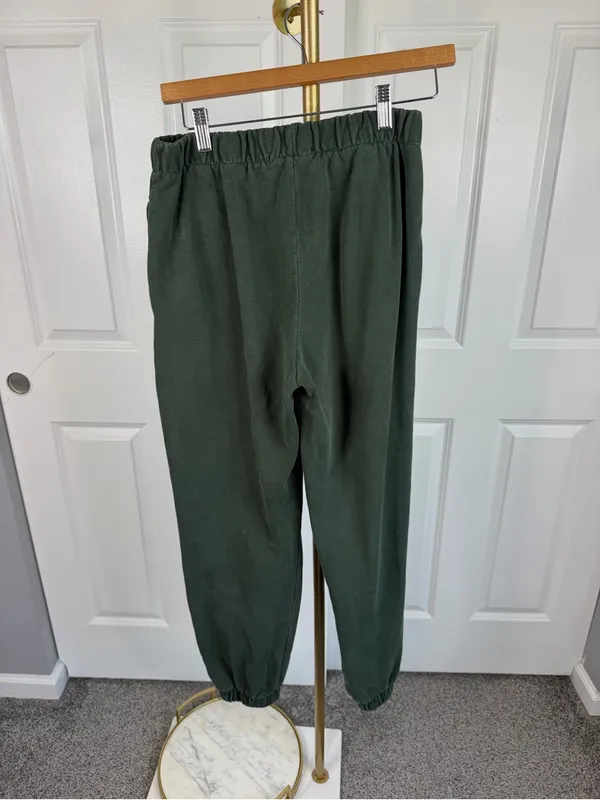 Brandy Melville Green Cotton Blend Jogger Sweatpants Size S - Image 2