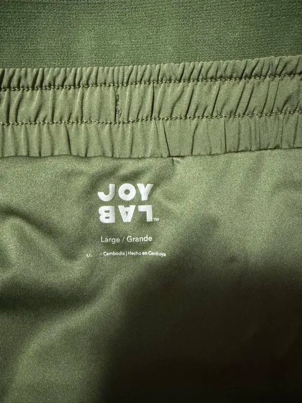 JoyLab Olive Green Athletic Shorts with Side Pleats - Image 3